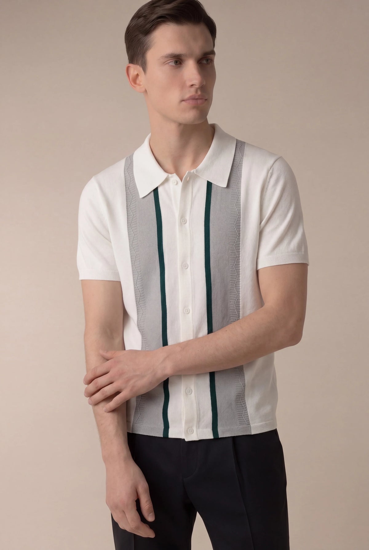 Valentieri Polo | Fine-Knit Button-Up Polo