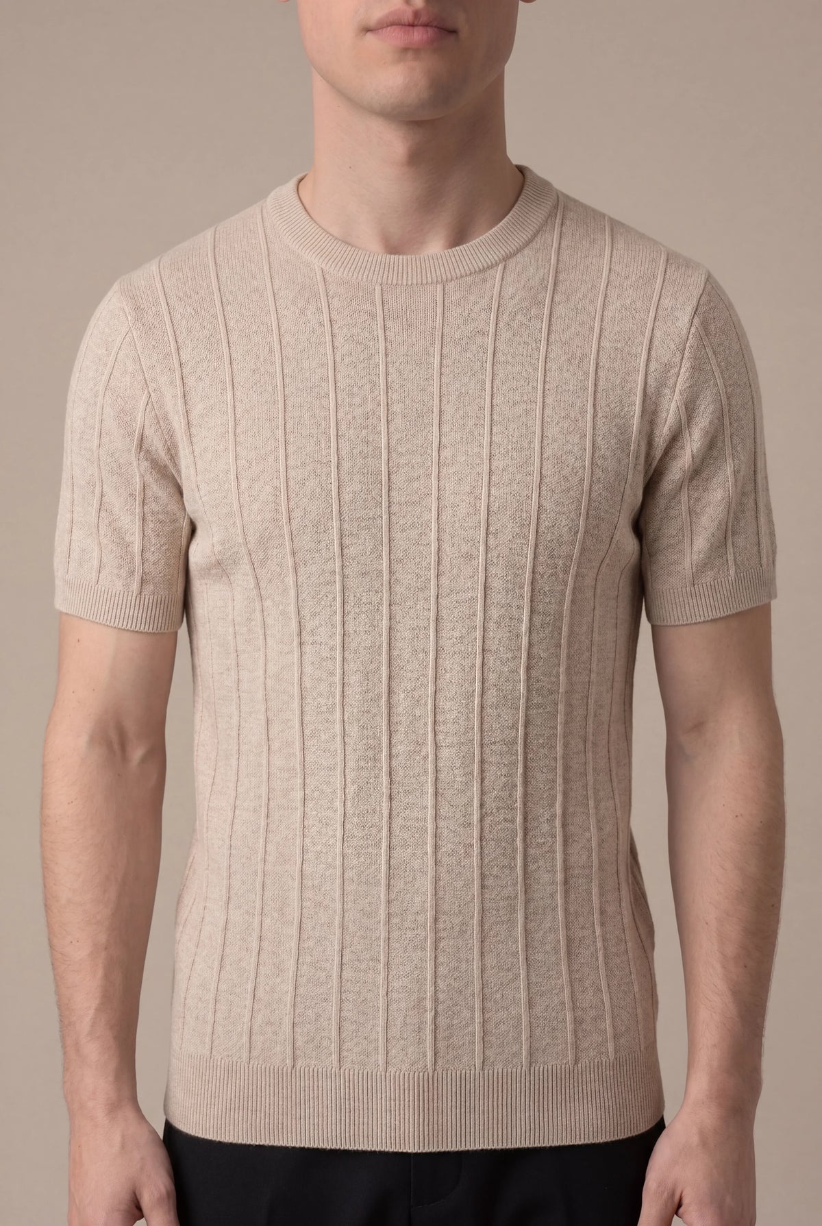 Aurelio T-Shirt Beige | Elegant Essential Tee