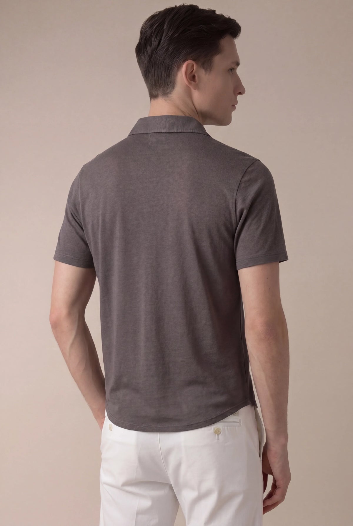 Taupe Ponza Shirt | Linen Popover Shirt