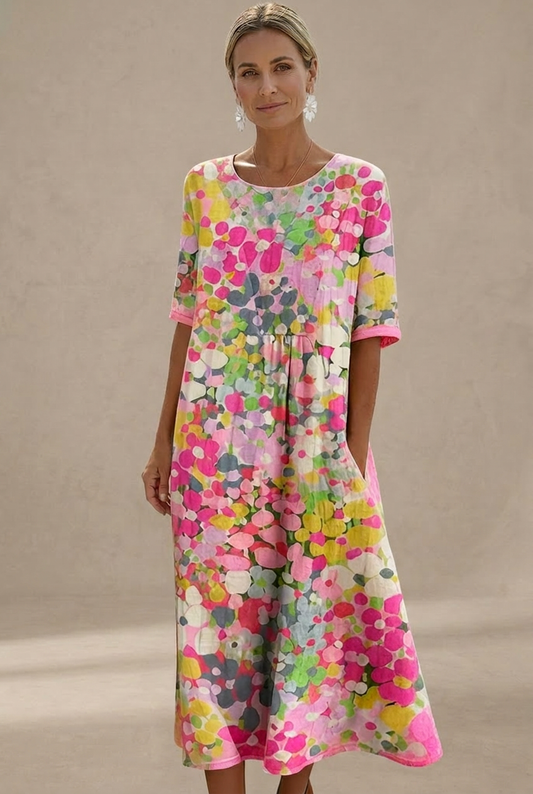 Suave vestido midi floral