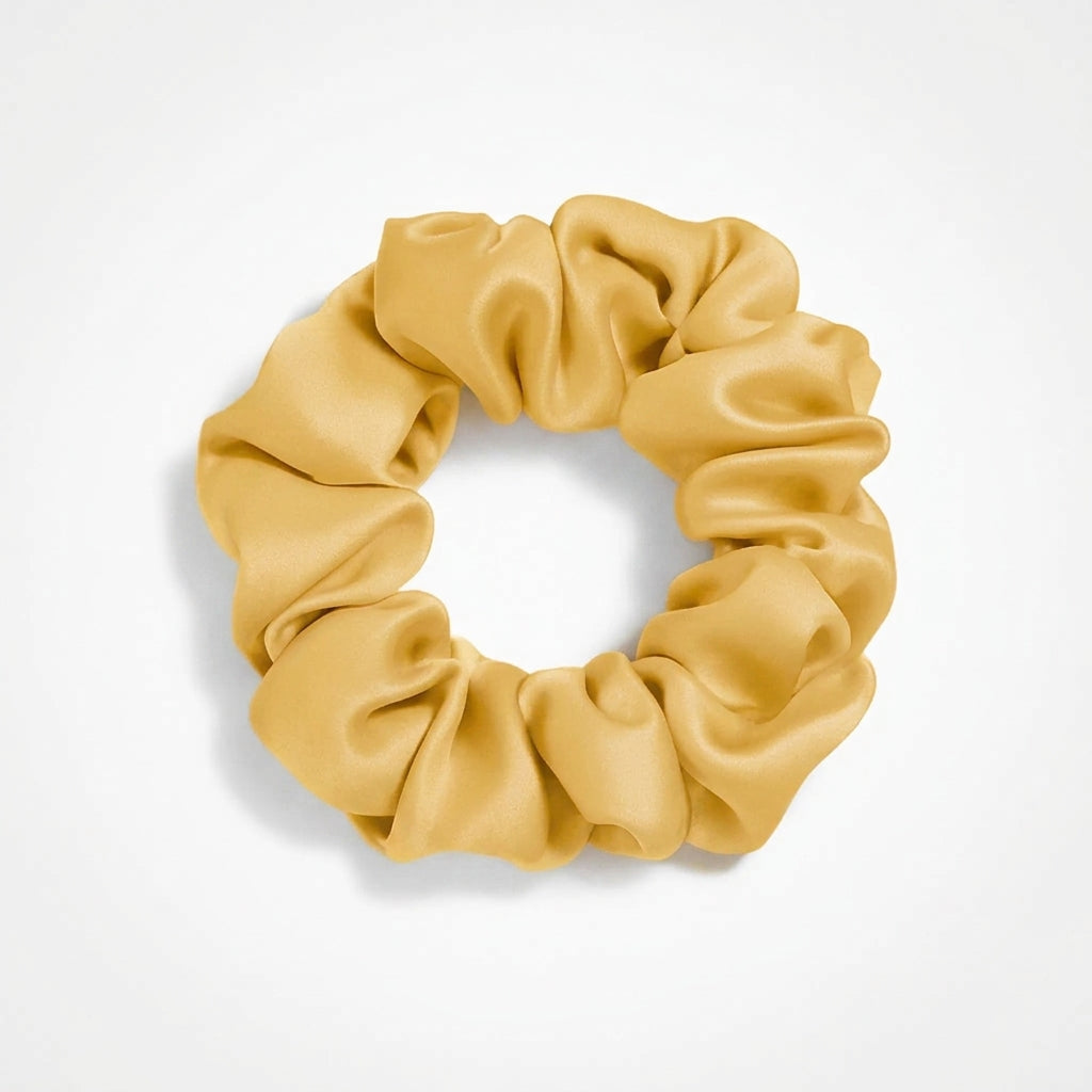 Silk Scrunchie in Butter Yellow