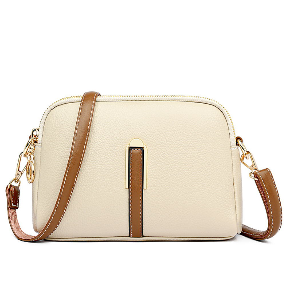 Bolsa de hombro con textura litchi