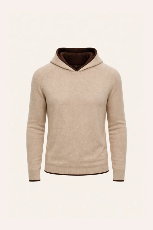 Irco Como Hoodie Beige | Cashmere Knit Hoodie