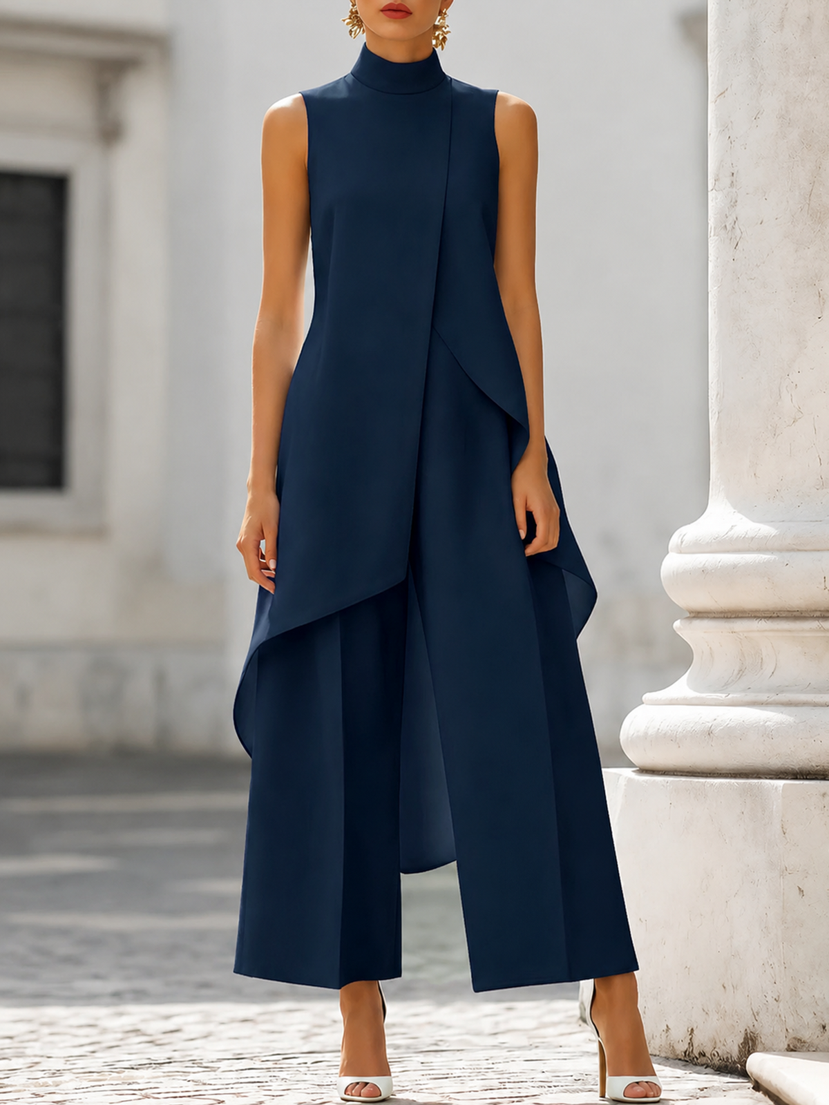 Conjunto de ceremonia con pantalón de pierna ancha