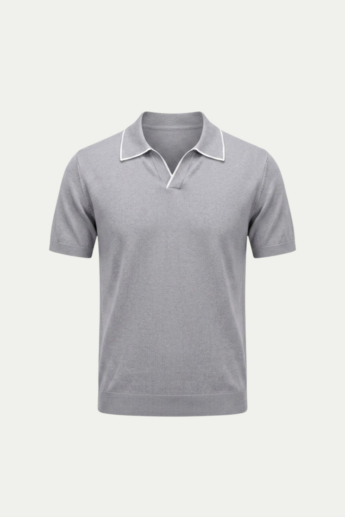 Light Grey Buttonless Polo