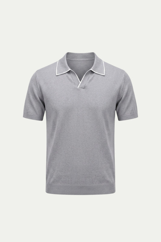 Light Grey Buttonless Polo