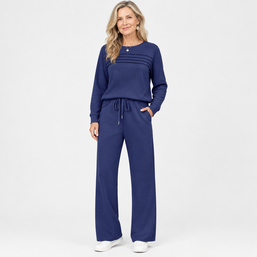 Conjunto de punto con pantalón de cordón