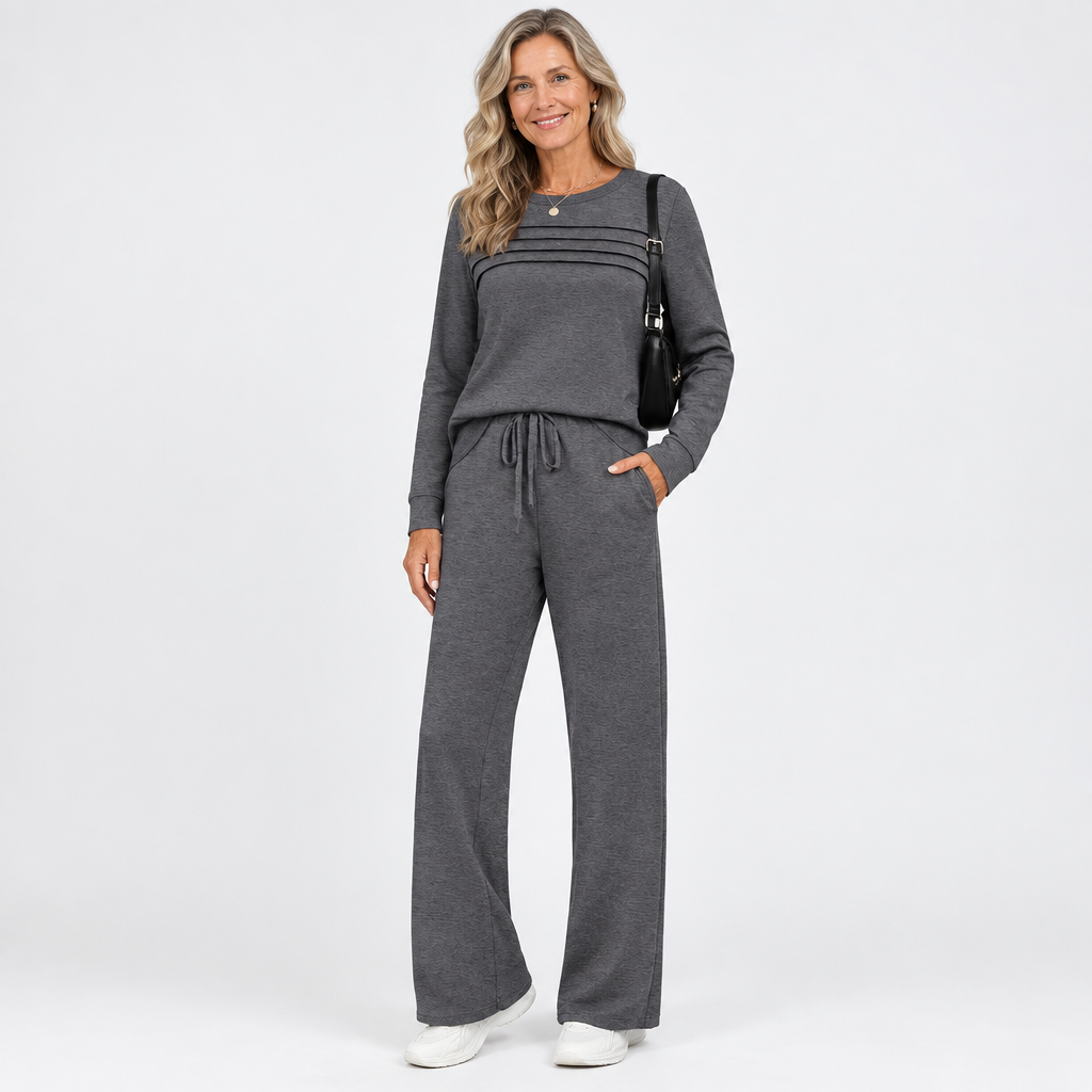 Conjunto de punto con pantalón de cordón
