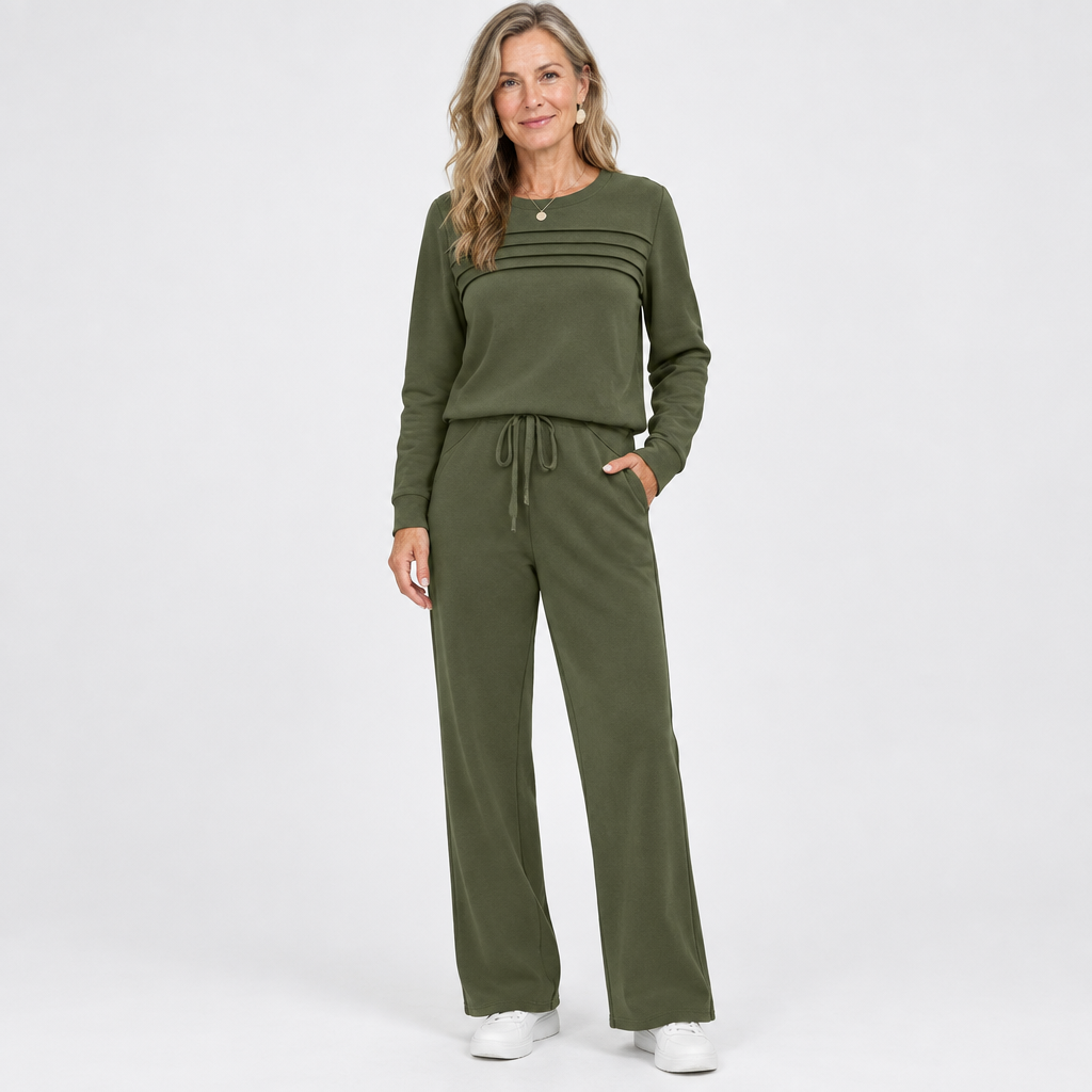 Conjunto de punto con pantalón de cordón