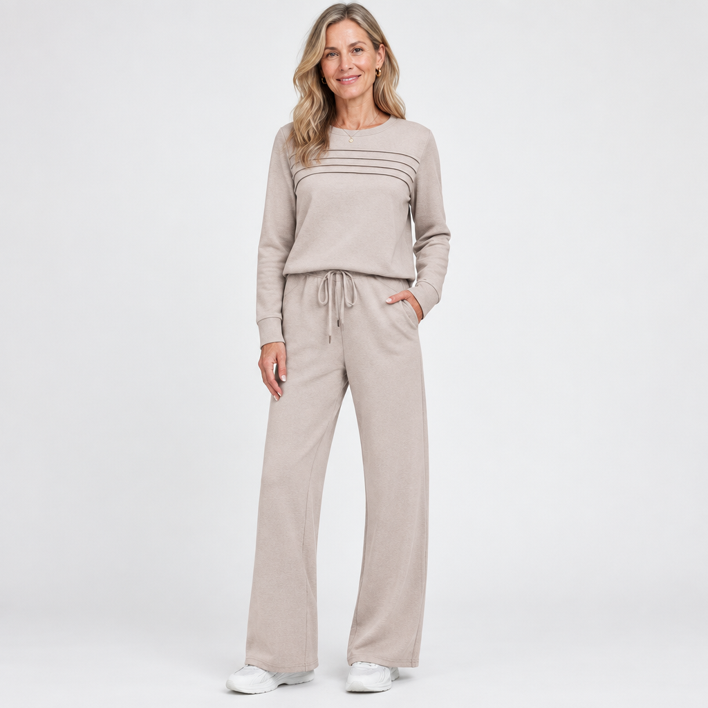Conjunto de punto con pantalón de cordón