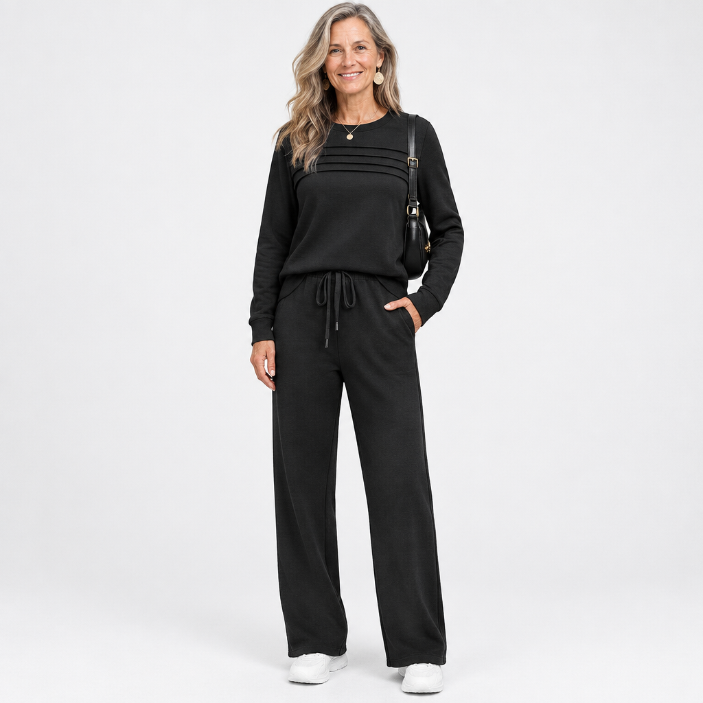 Conjunto de punto con pantalón de cordón