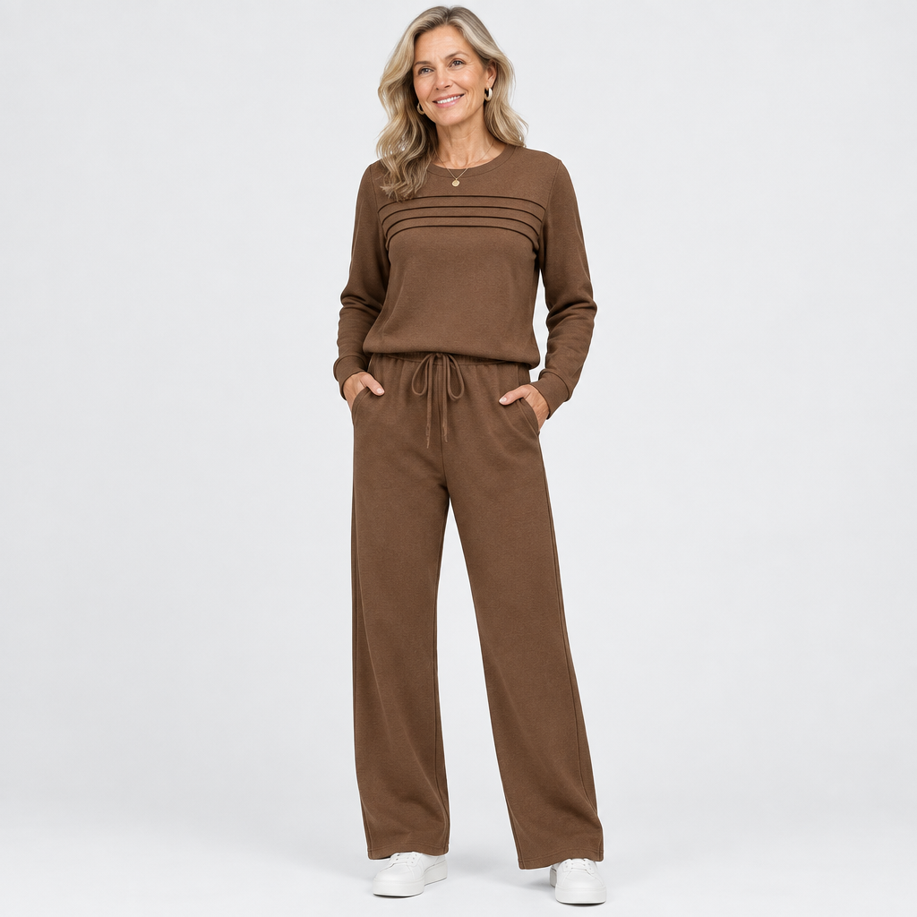 Conjunto de punto con pantalón de cordón