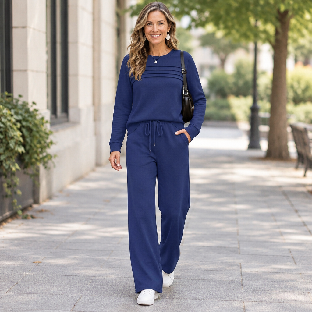 Conjunto de punto con pantalón de cordón