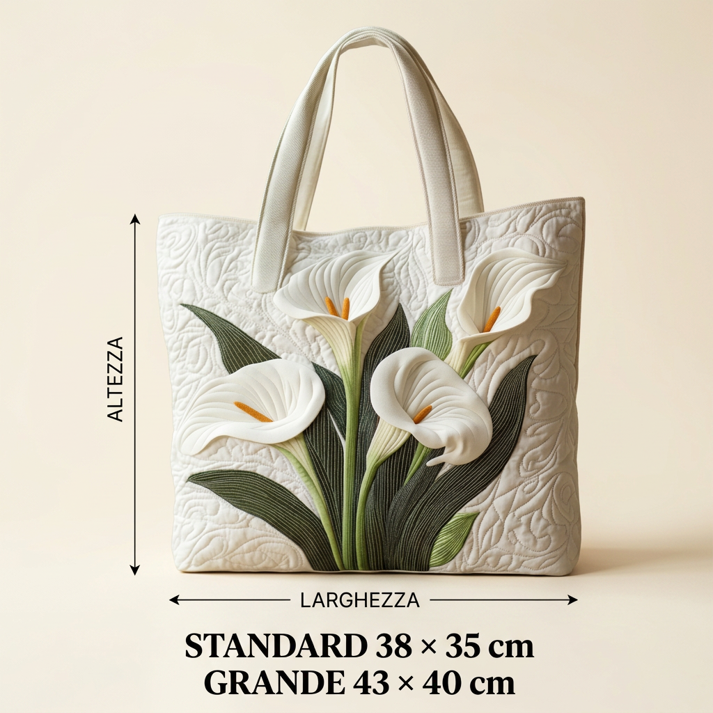 Bolso de mano acolchado con flores