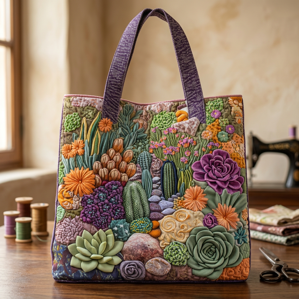 Bolso de mano floral acolchado