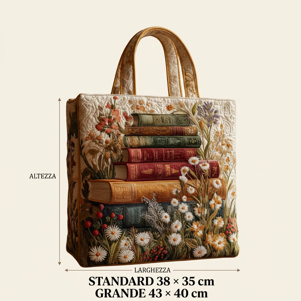 Bolso de mano acolchado con motivo floral