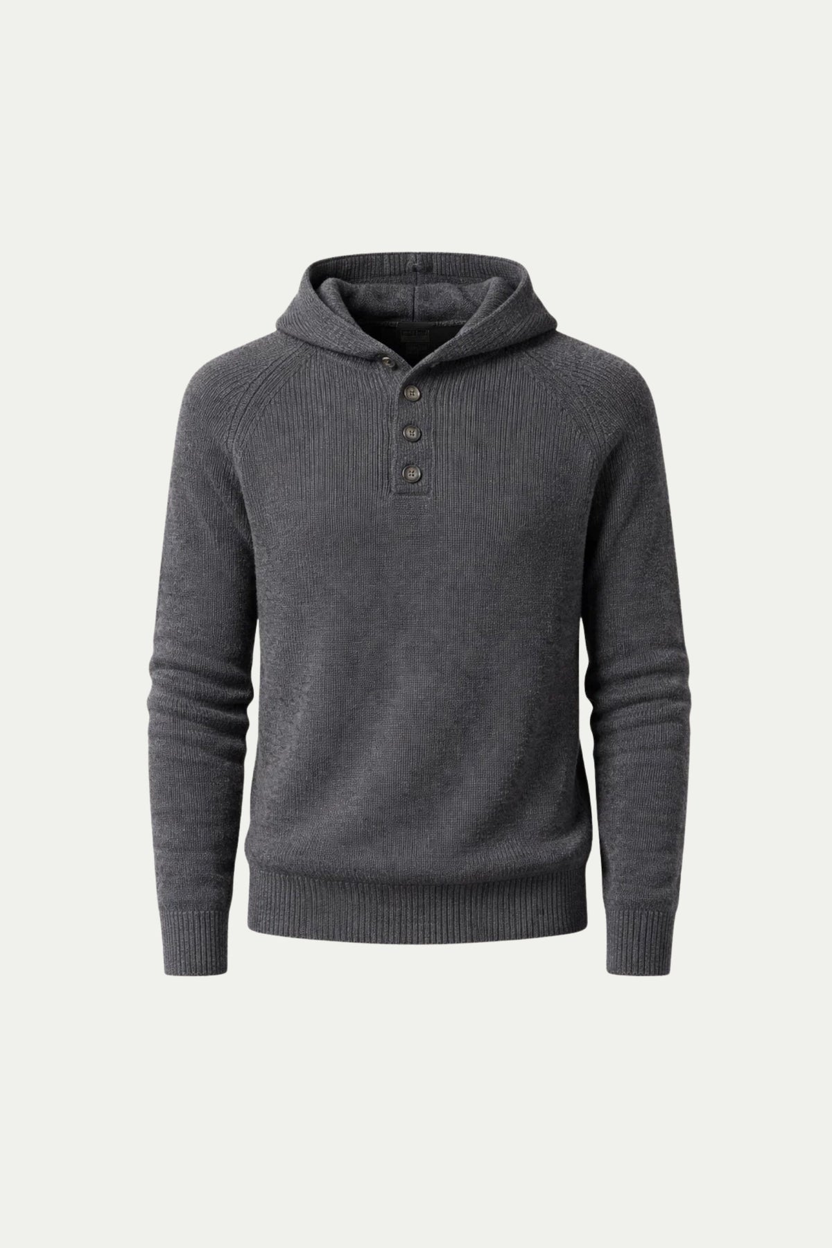 Nobi Knit Sweater Grey | Cable-Knit Hooded Sweater