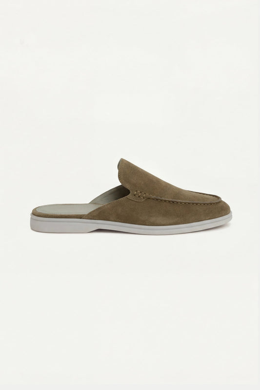 Suede Yacht Loafer Olive | Slip-On Boat Loafer