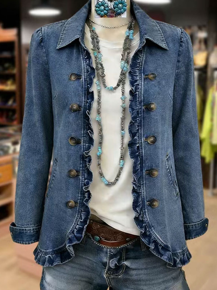 Chaqueta vaquera con volantes