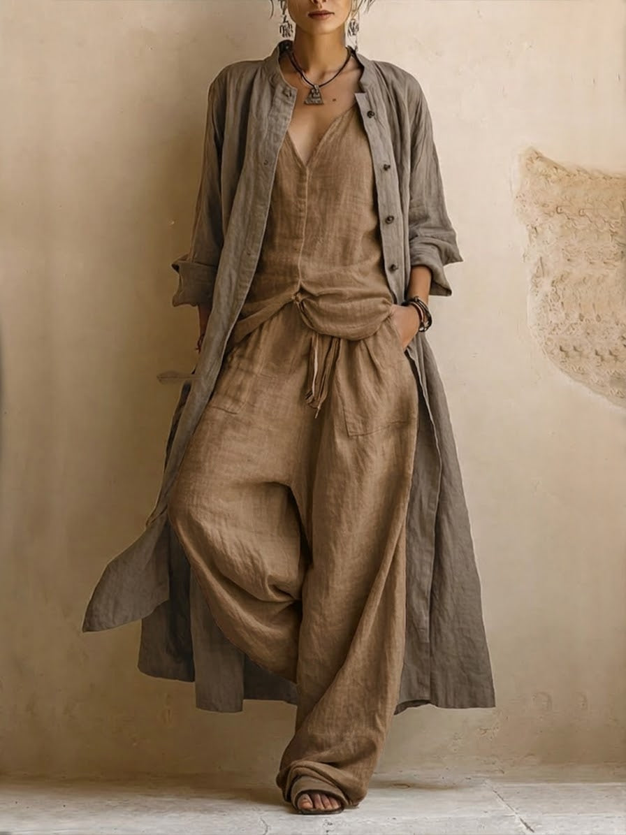 Conjunto fluido de tres piezas