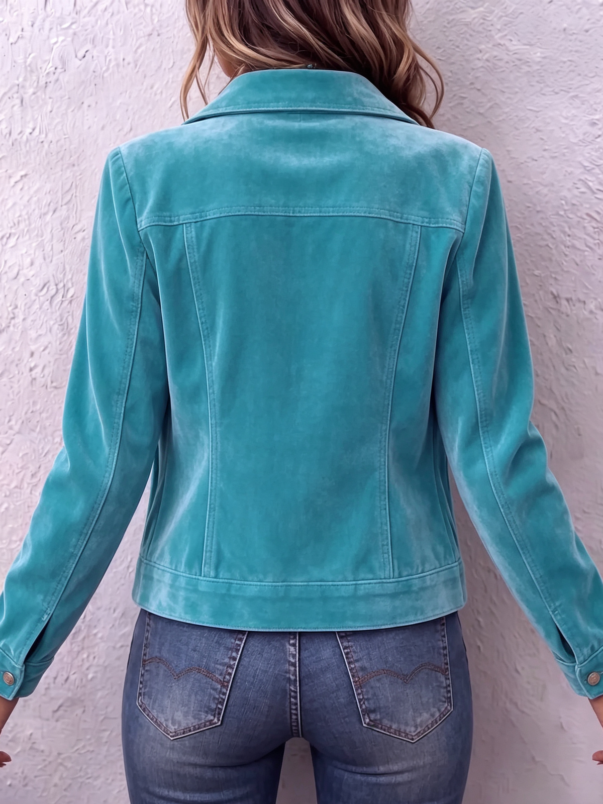 Chaqueta de terciopelo con cuello entallado