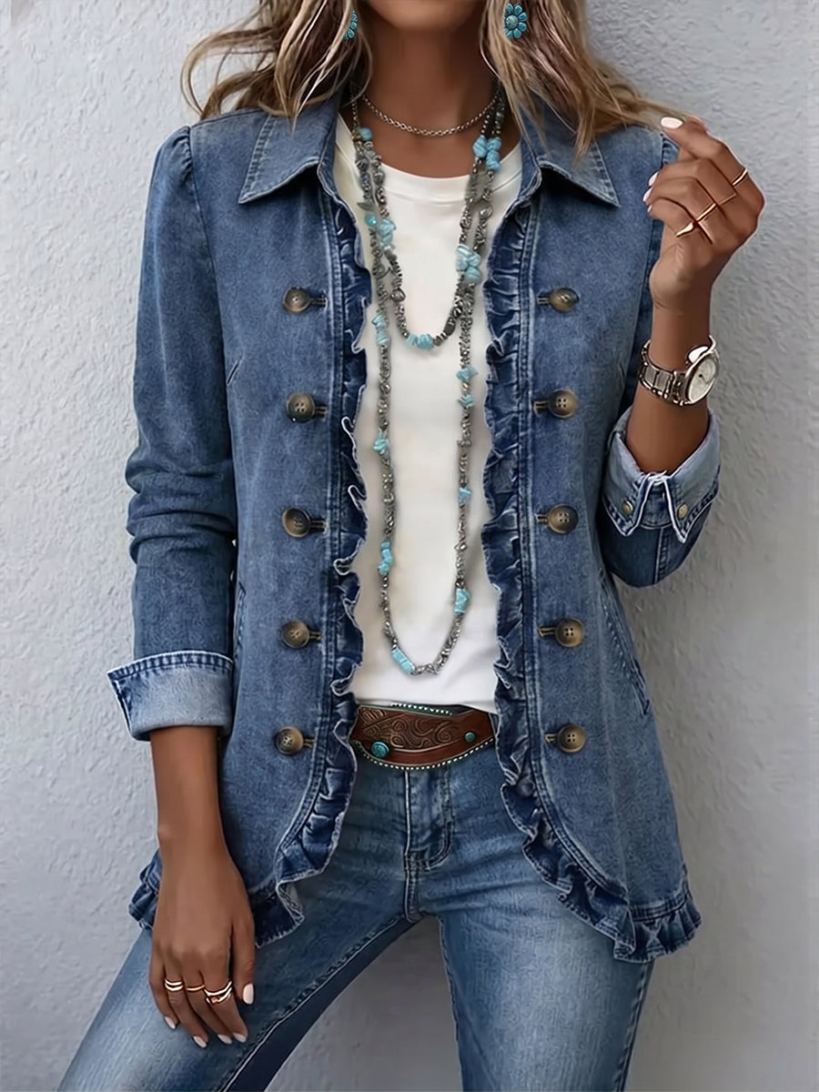 Chaqueta vaquera con volantes