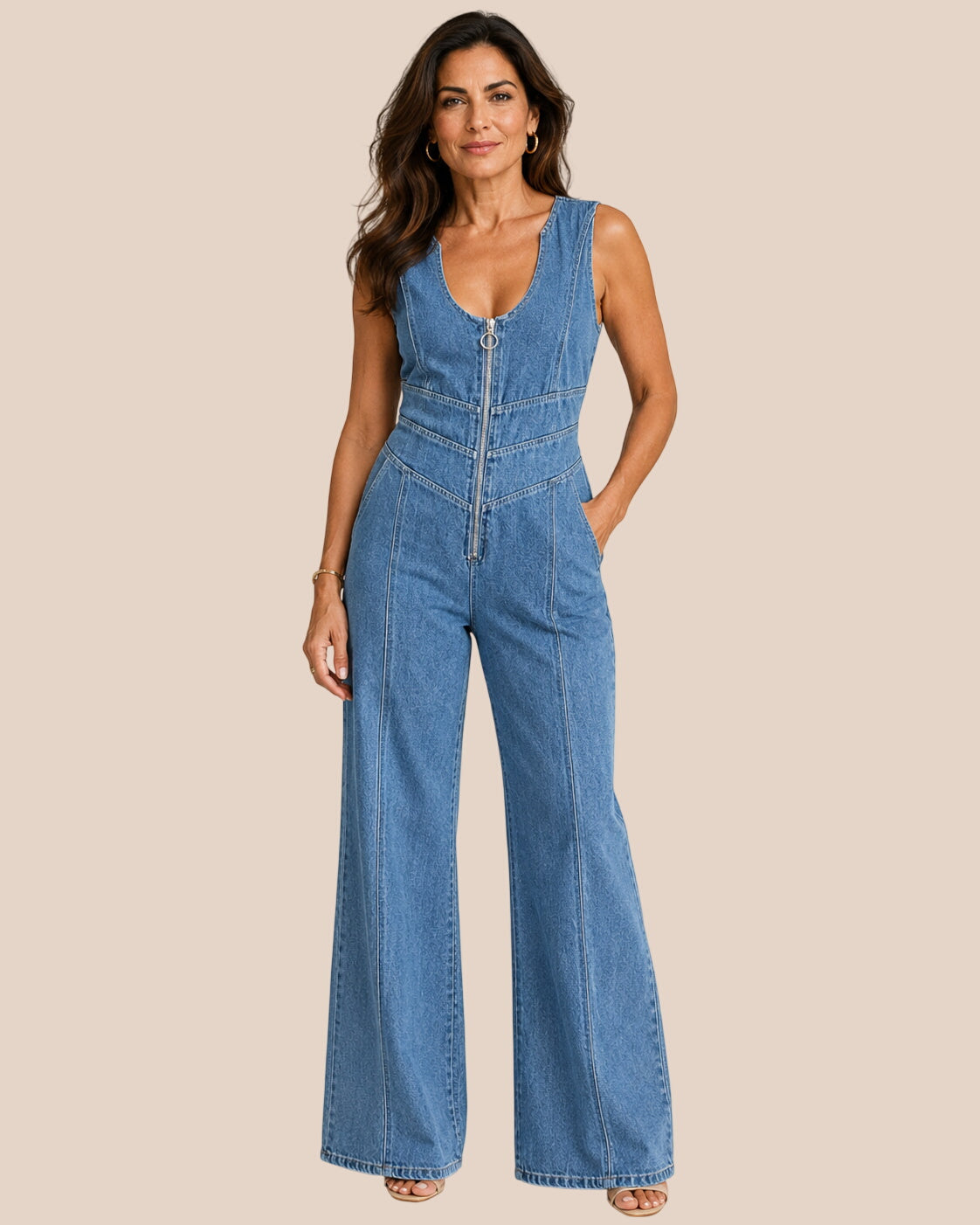 Mono elegante de mezclilla