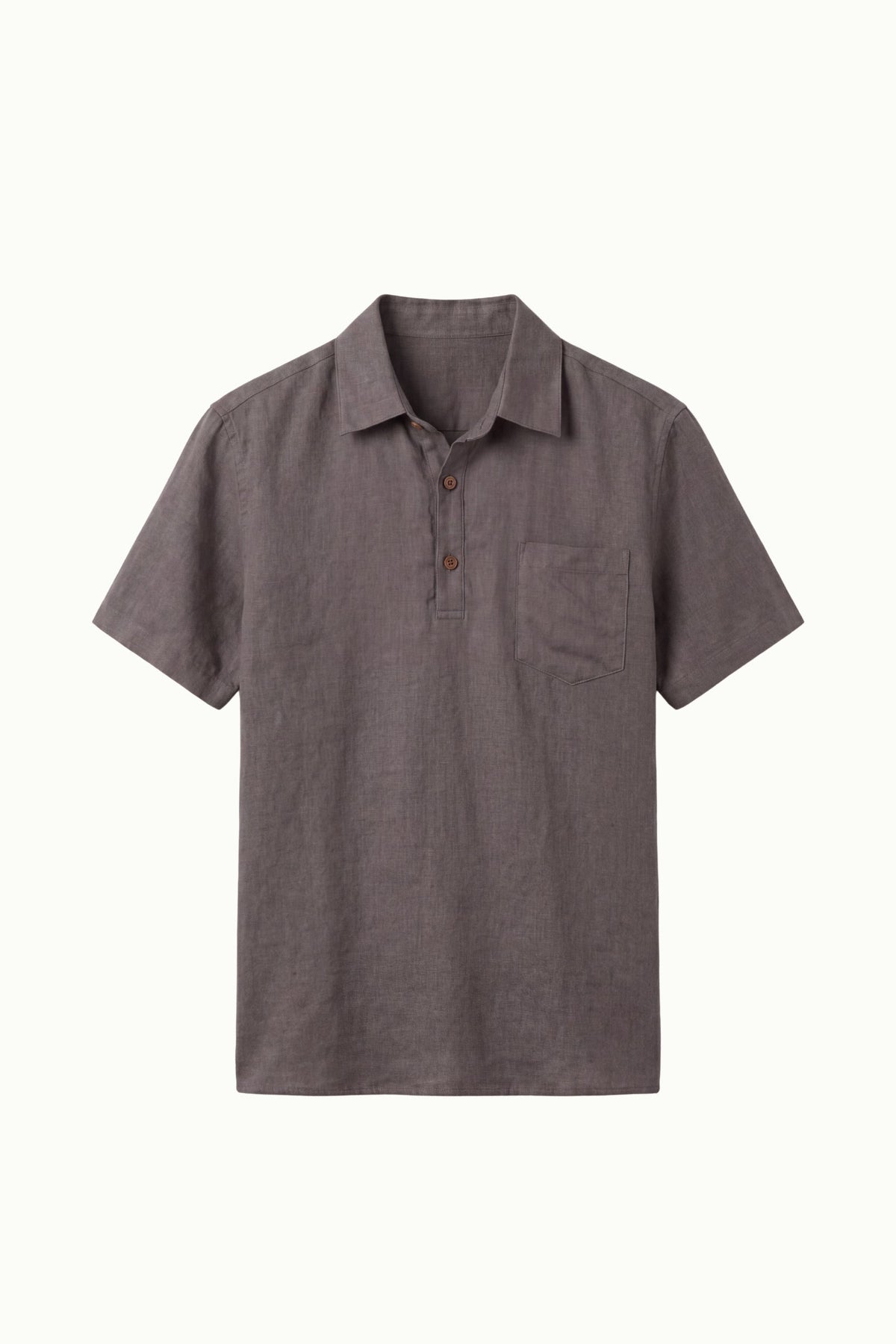 Taupe Ponza Shirt | Linen Popover Shirt