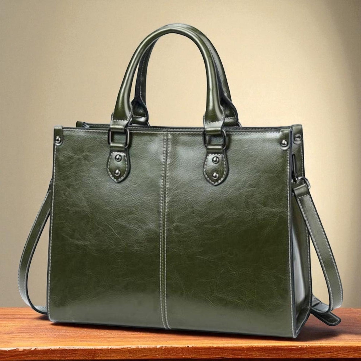 Bolsa tote de piel clásica