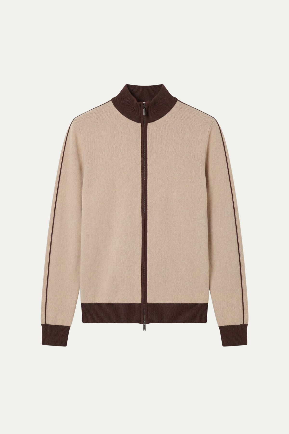 Santiono Cardigan Beige | Cashmere Button Cardigan