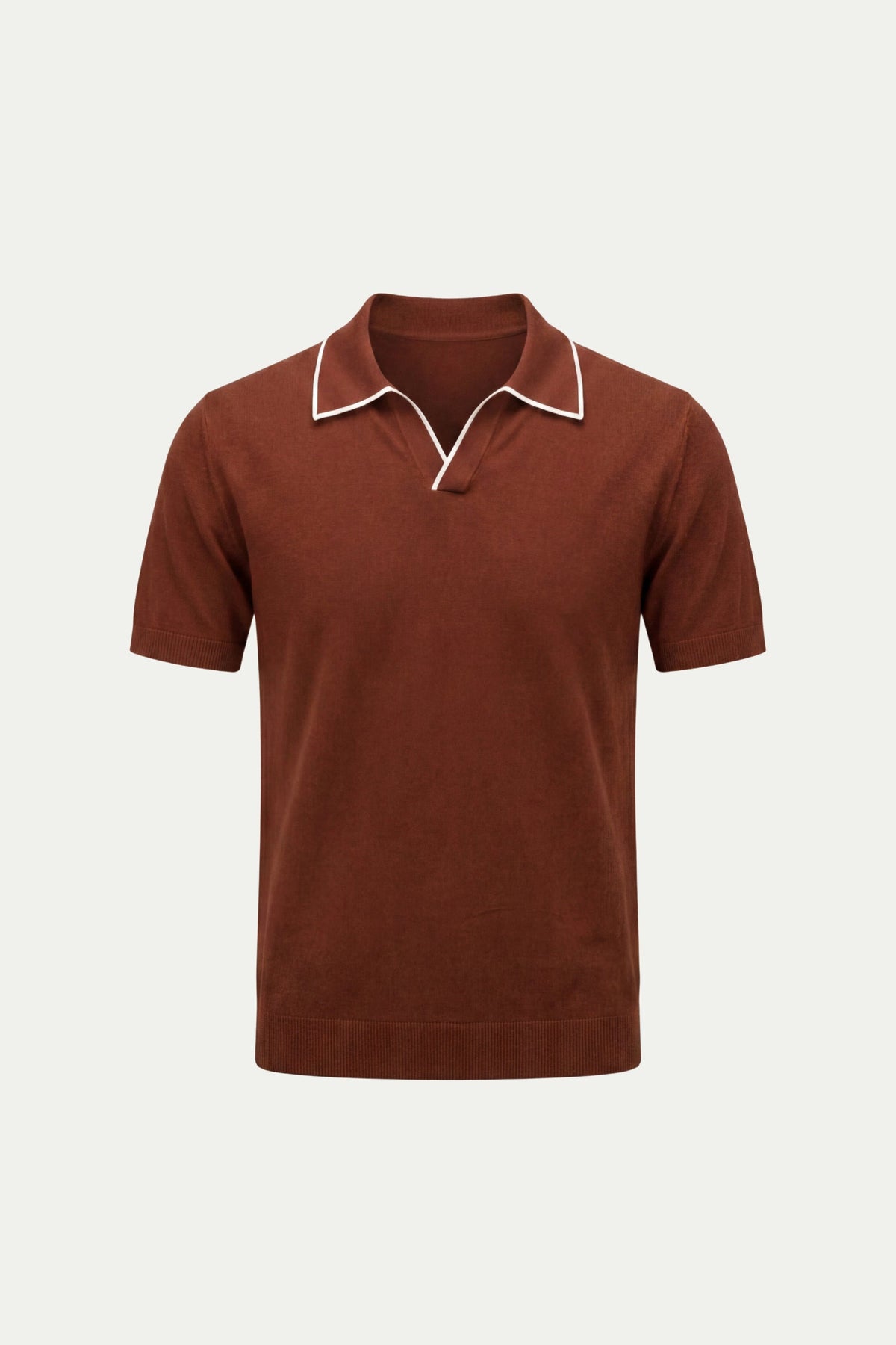 Terracotta Buttonless Polo