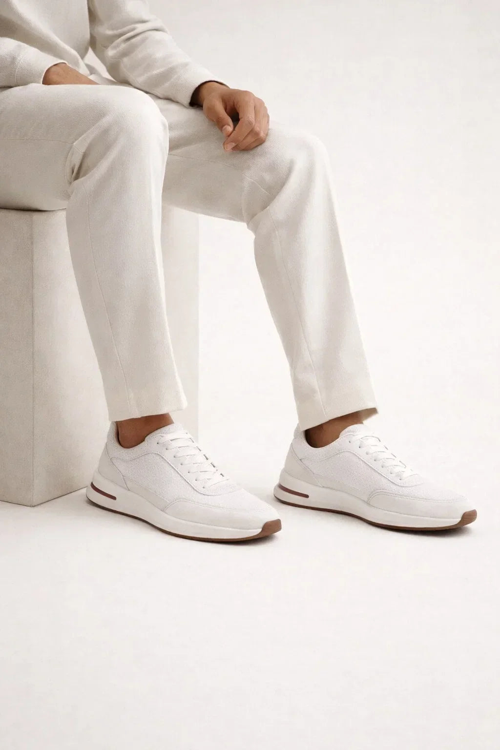 Giuliano City Sneaker White | Suede City Sneaker