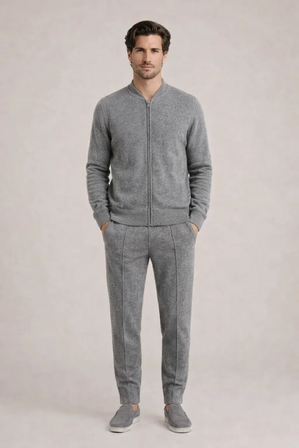 Norio Signature Set Light Grey | Two-Piece Knit Set