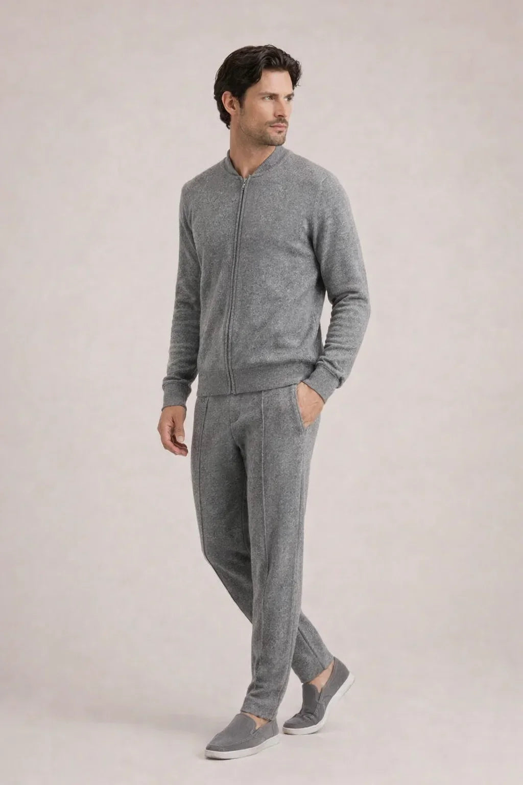 Norio Signature Set Light Grey | Two-Piece Knit Set