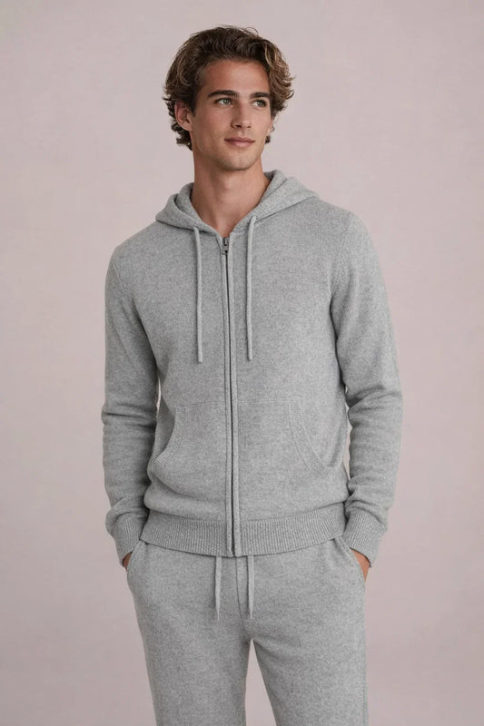 Noreli Signature Set Light Grey | Hooded Knit Set