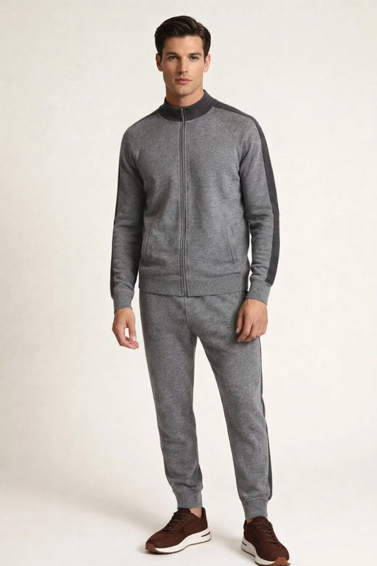 Nero Signature Set Grey | Two-Piece Knit Tracksuit