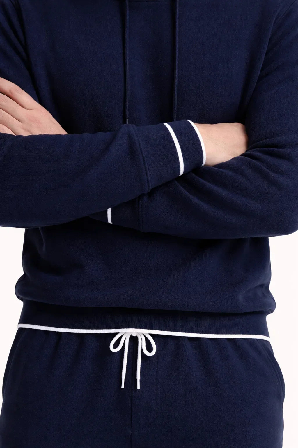 Arco Signature Set Navy | Hooded Knit Tracksuit