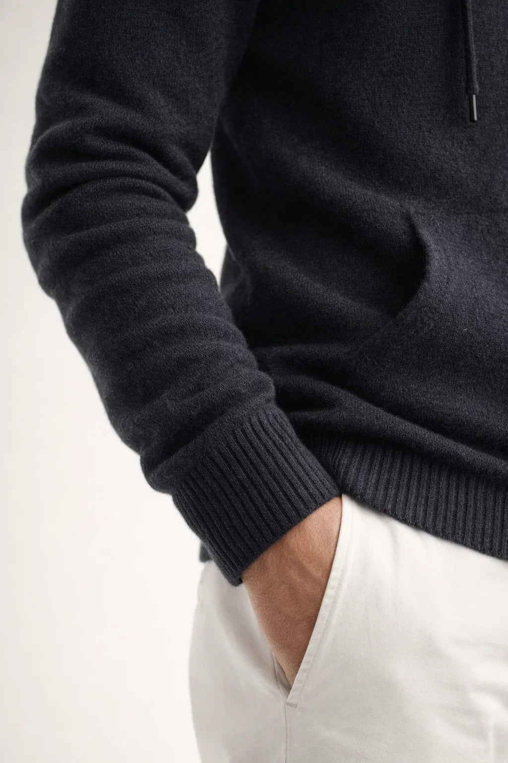 Elio City Hoodie Grey | Half-Zip Knit Hoodie
