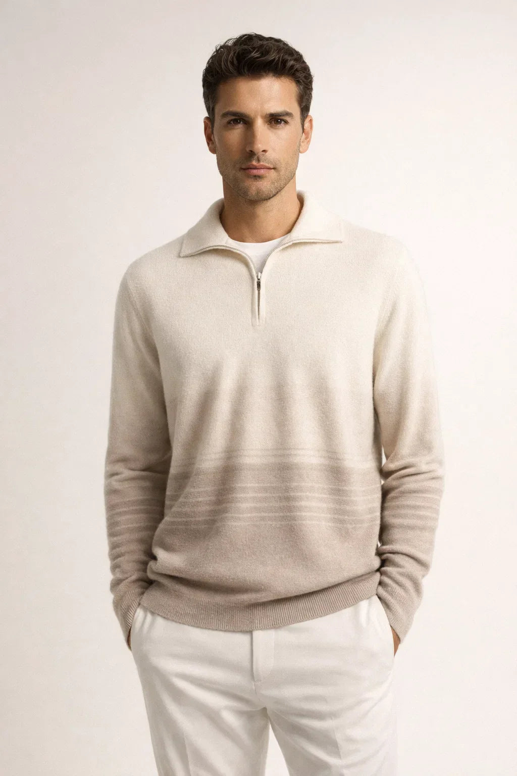Lionel Voyager Zip-Up | Cashmere Half-Zip Sweater