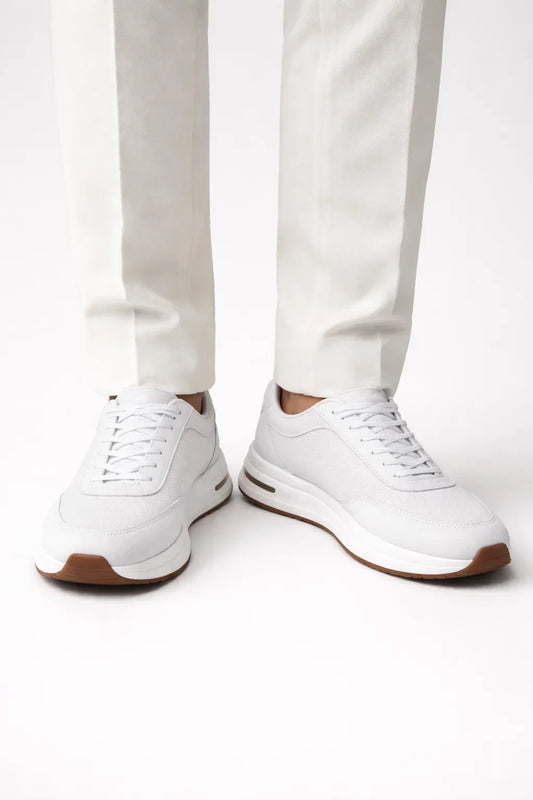 Giuliano City Sneaker White | Suede City Sneaker
