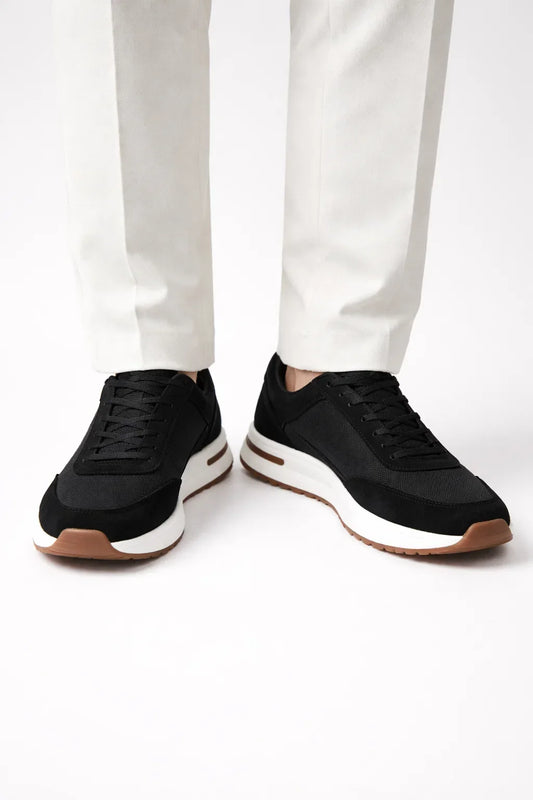 Giuliano City Sneaker Black | Suede City Sneaker