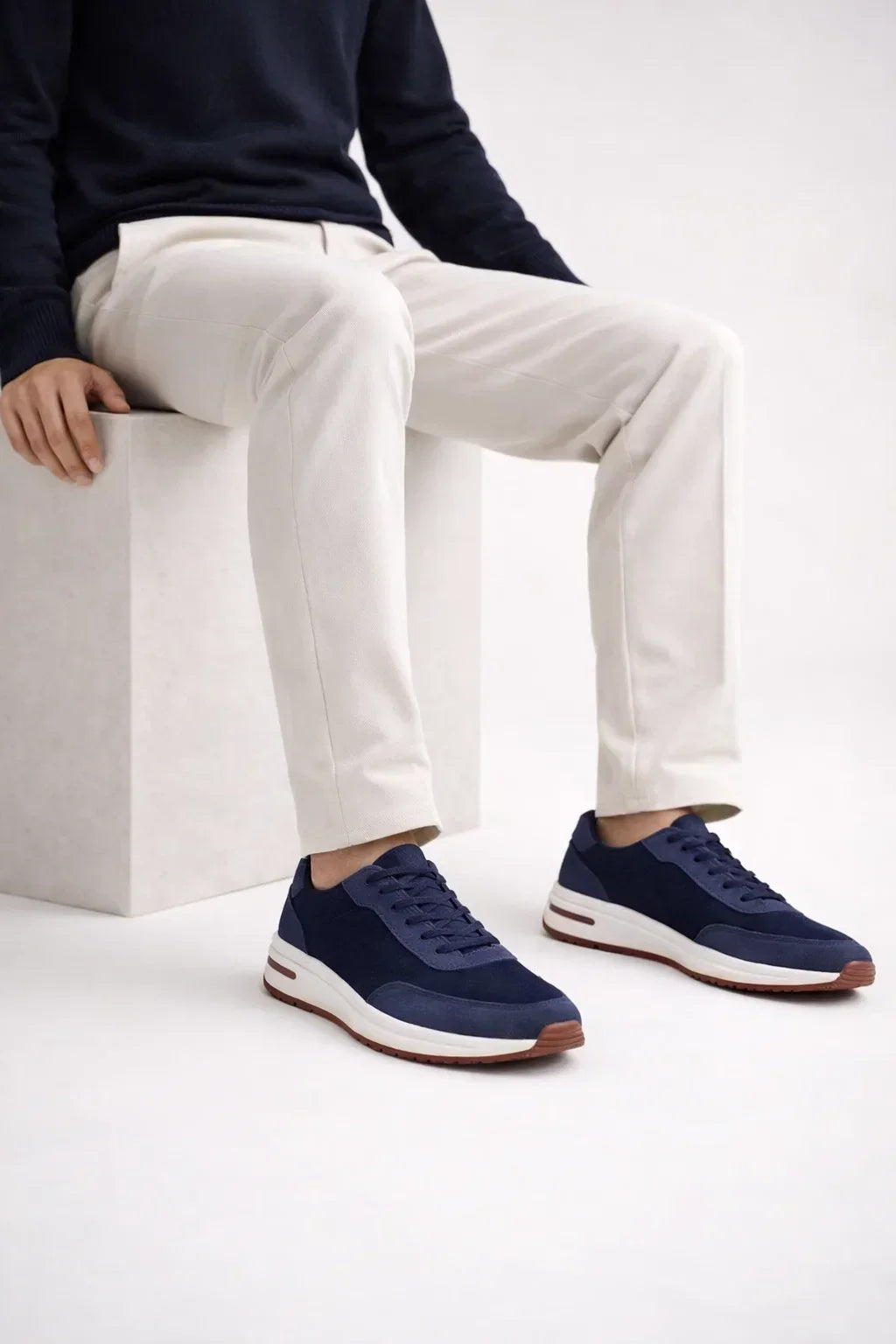 Giuliano City Sneaker Navy | Suede City Sneaker