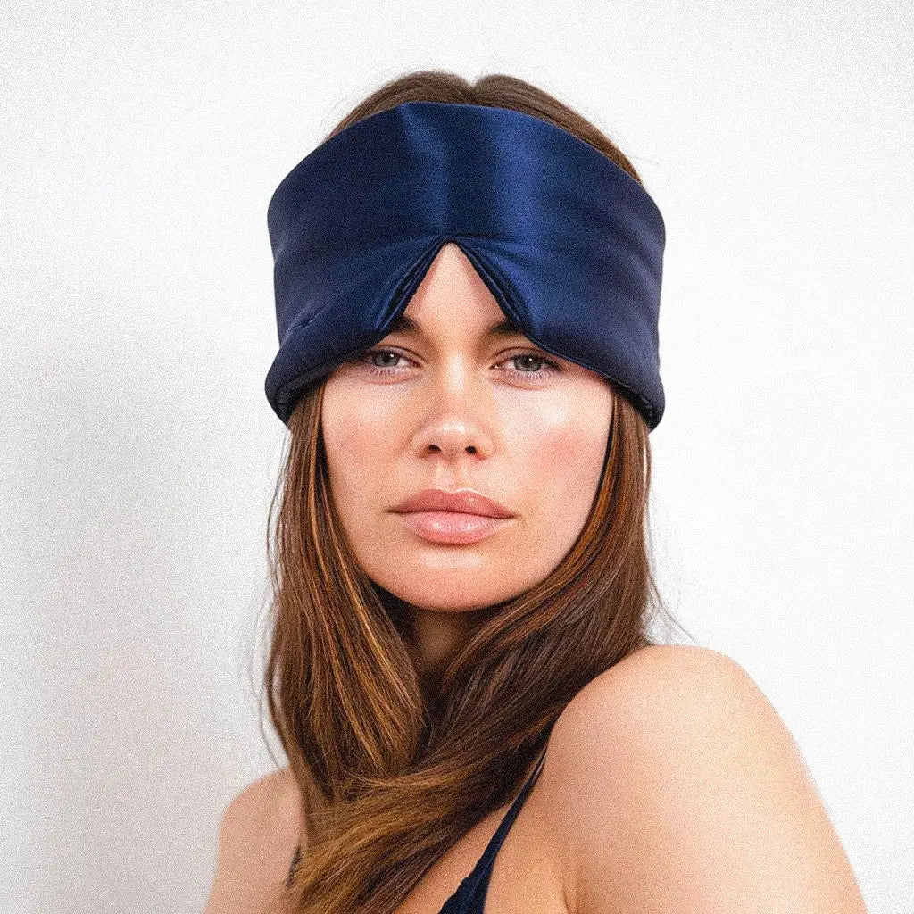 Silk Sleep Mask in Navy