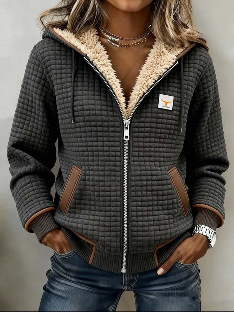 Chaqueta acolchada con forro de borrega
