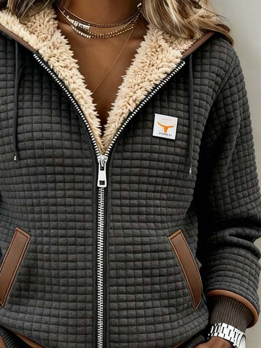 Chaqueta acolchada con forro de borrega