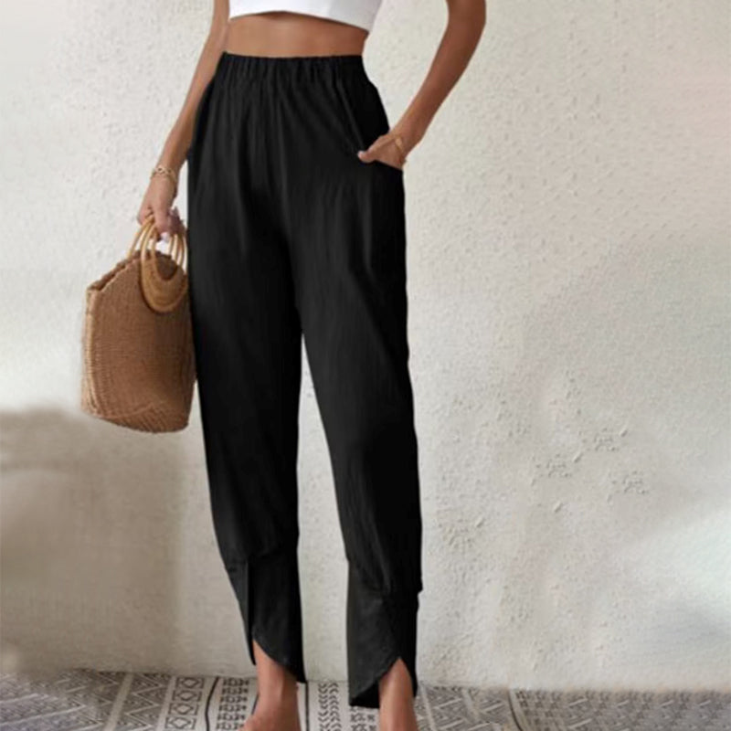 Pantalón con efecto desgastado